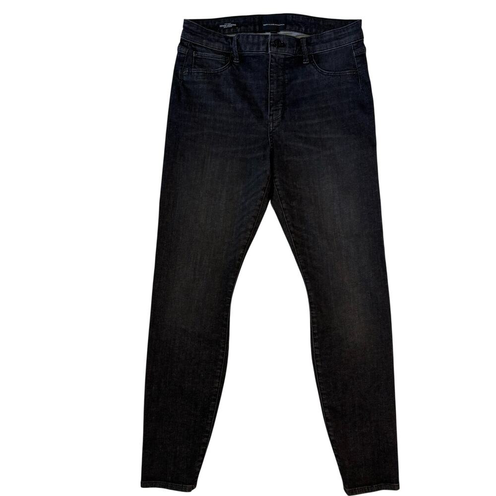 White House Black Market High Rise Jeanie Black Denim Legging Jeggings Medium
